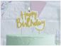 Preview: Geburtstagskerze Happy Birthday Gold