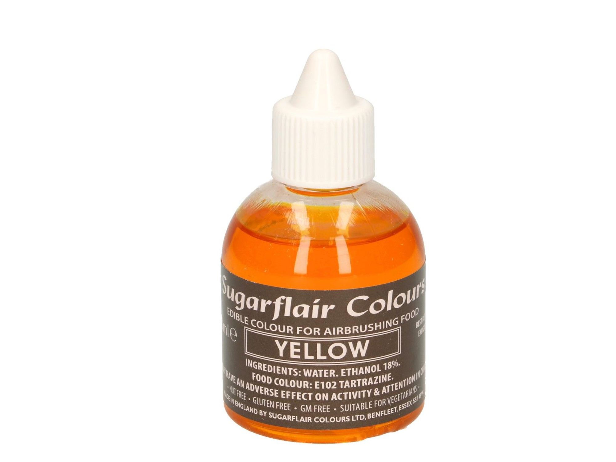 Airbrush-Lebensmittelfarbe Gelb 60ml