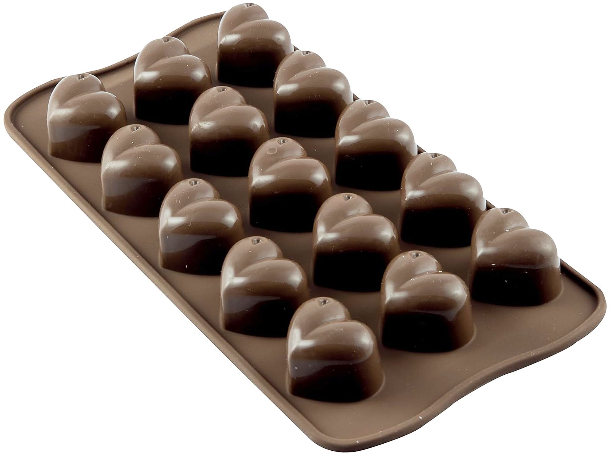 Silikon-Schokoladenform Herzen 15er