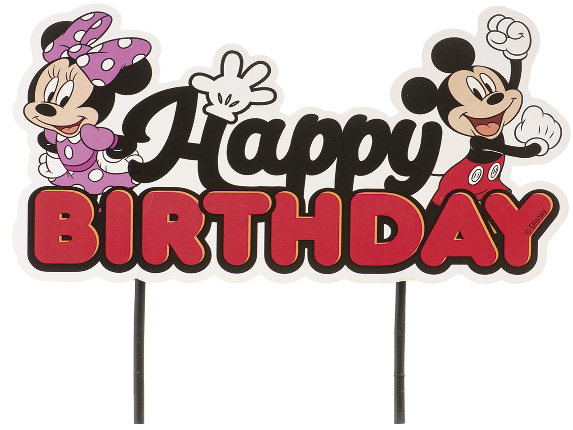 Cake Topper Happy Birthday Micky&Minnie