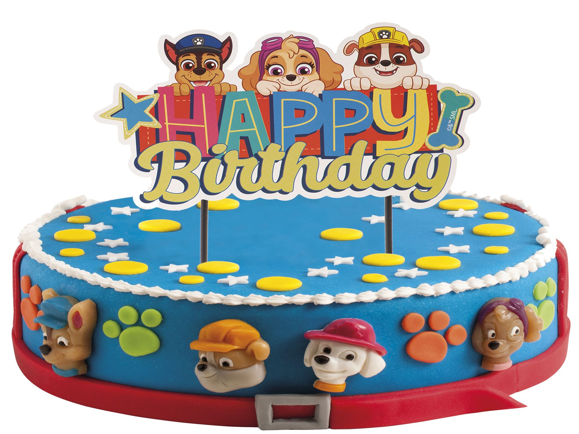 Cake Topper Happy Birthday Paw Patrol