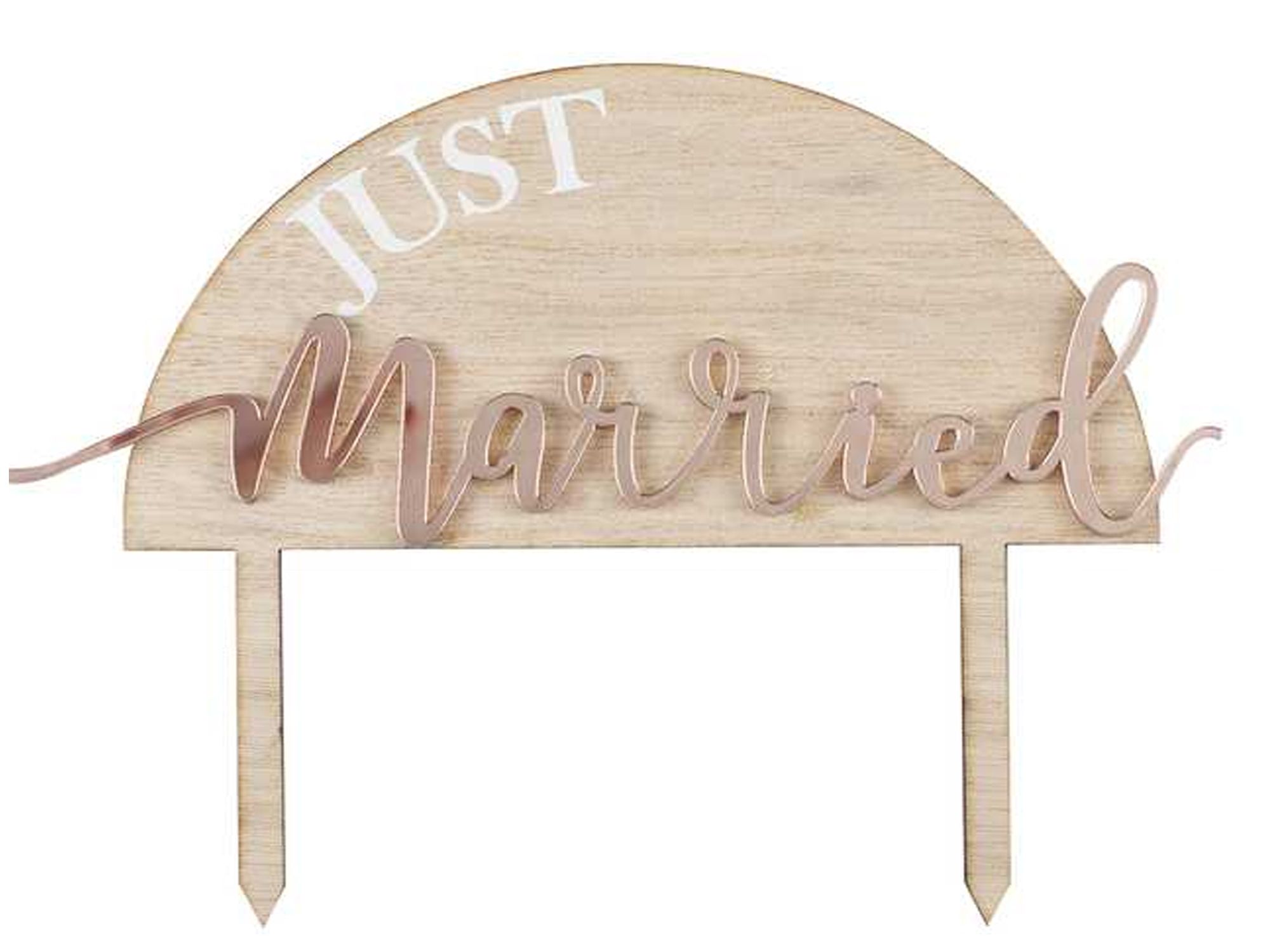 Cake Topper Just married Rosé-Gold