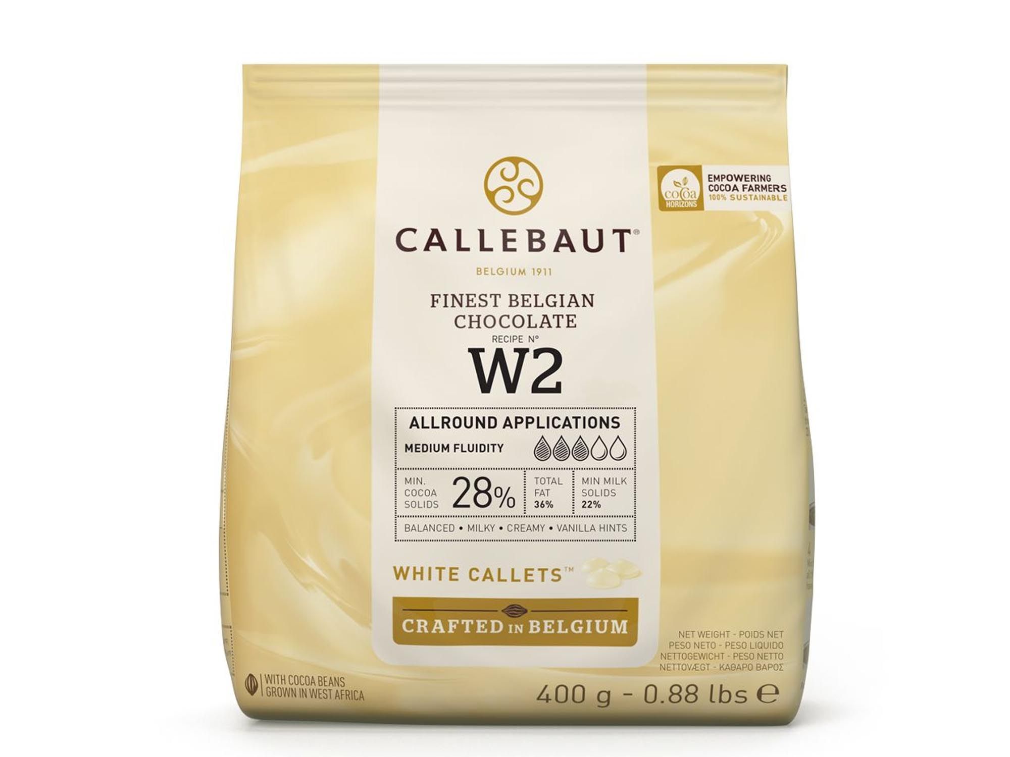 Schokolade Callebaut Weiß Callets 400g Beutel