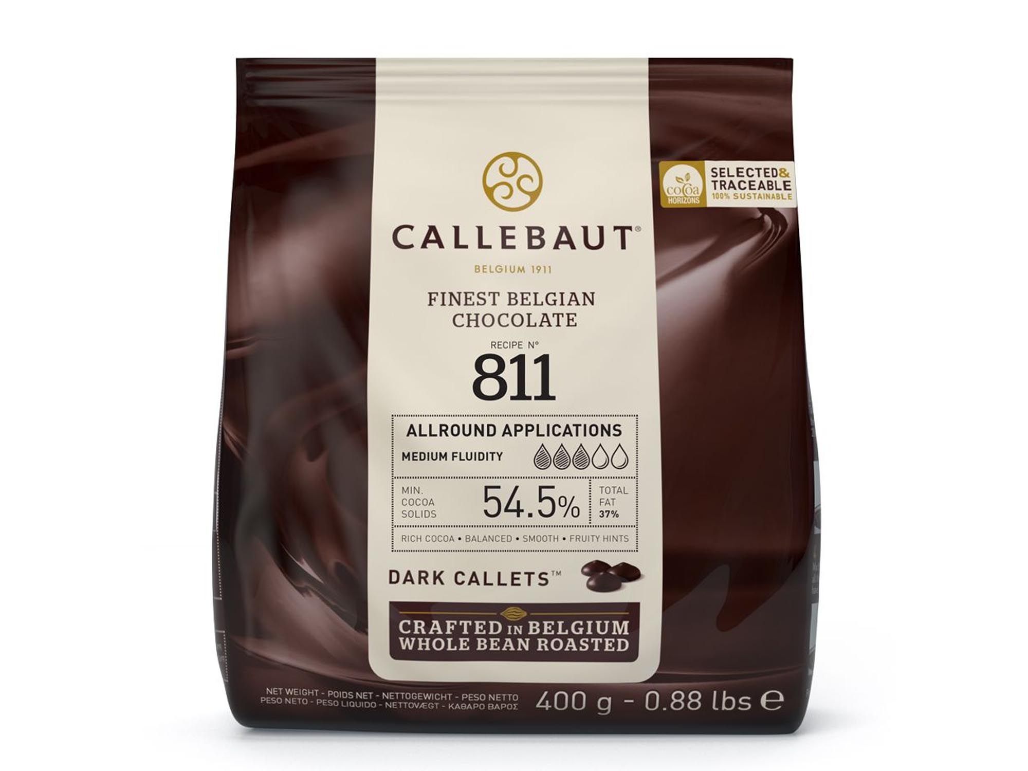 Schokolade Callebaut Dunkel Callets 400g Beutel