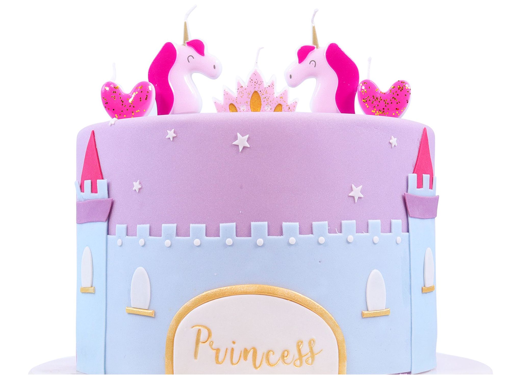 Geburtstagskerzen Einhorn-Prinzessin