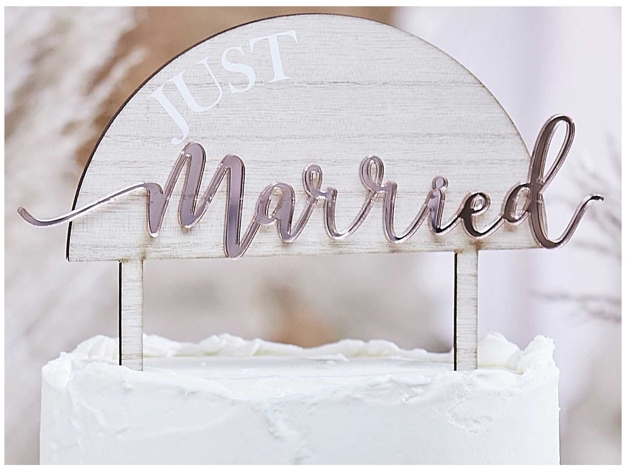 Cake Topper Just married Rosé-Gold