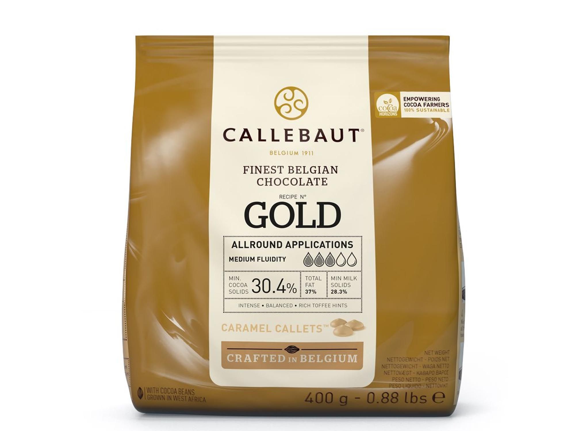 Schokolade Callebaut Gold Callets 400g Beutel