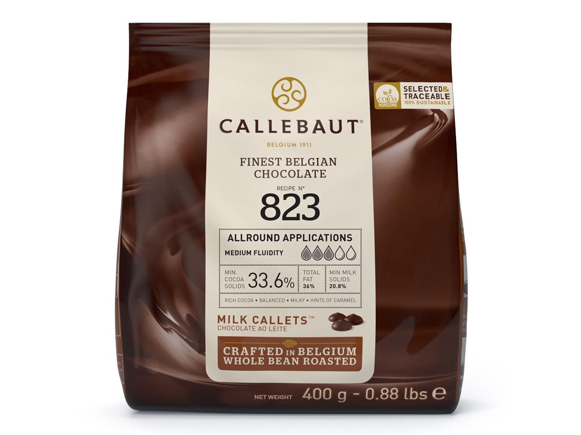 Schokolade Callebaut Vollmilch Callets 400g Beutel