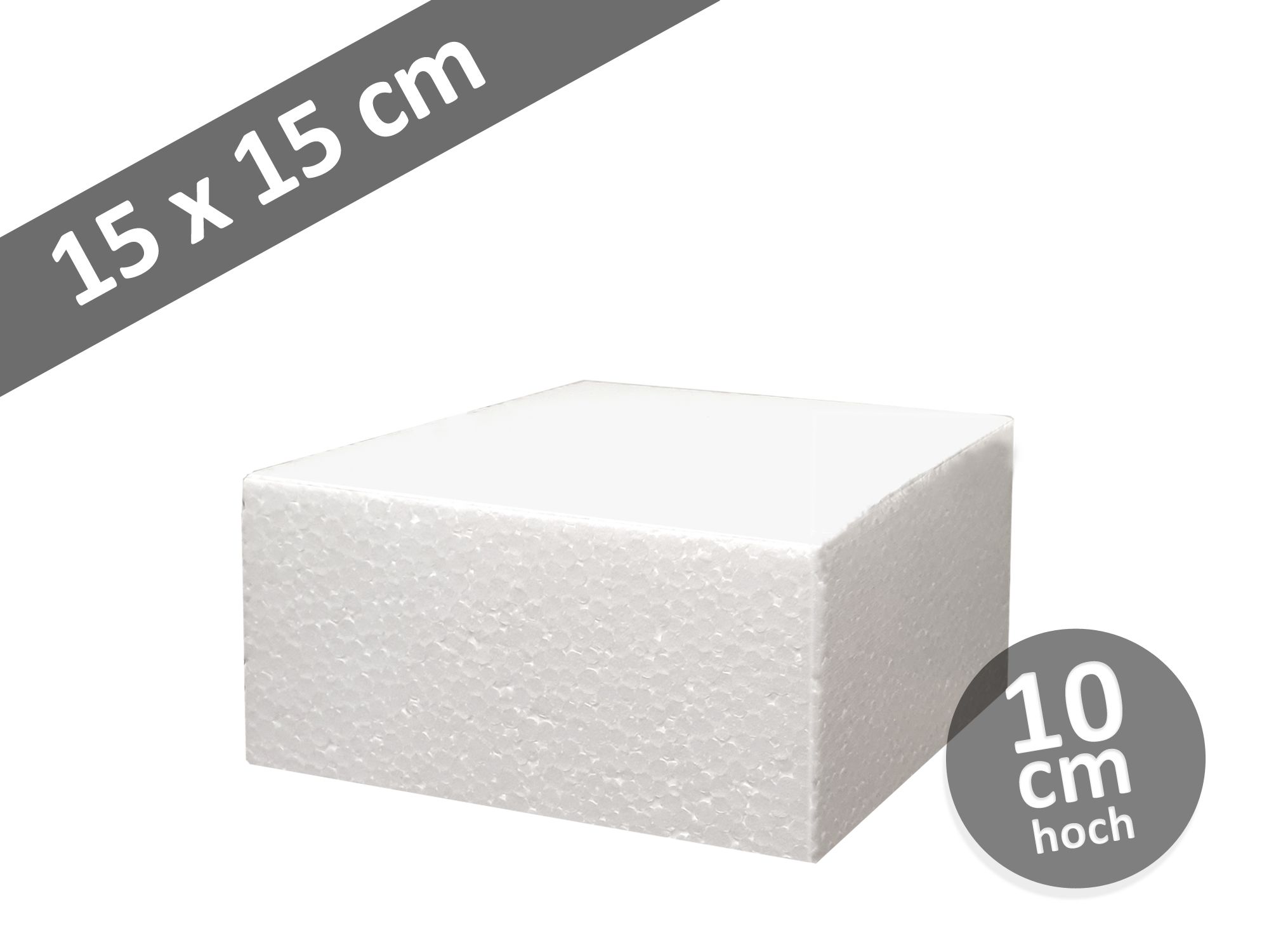 Torten-Dummy Quadrat 15cm h=10cm